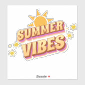 Retro Summer Vibes Aufkleber (Blatt)