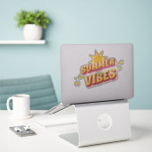 Retro Summer Vibes Aufkleber (Laptop auf Schreibtisch)