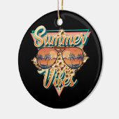 Retro Summer Vibes | Beach Sunset Keramik Ornament (Links)