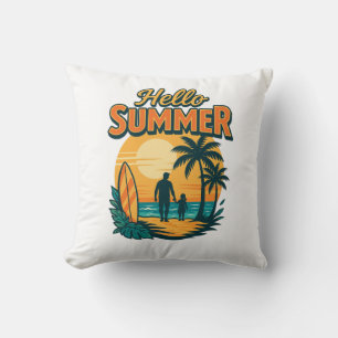 Retro Summer Vibes - Das Leben am Strand ist besse Kissen