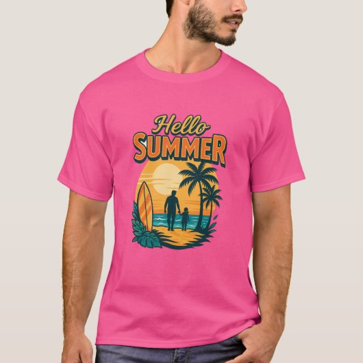 Retro Summer Vibes - Das Leben am Strand ist besse T-Shirt (Vorderseite)