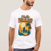 Retro Summer Vibes - Das Leben am Strand ist besse T-Shirt (Vorderseite)