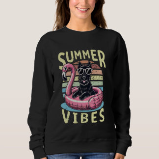 Retro Summer Vibes Scottish Terrier Dog Mama Vacat Sweatshirt