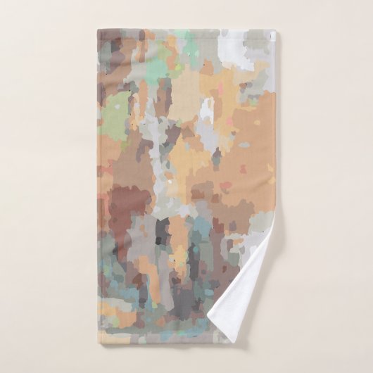 Retro Summer vibes staubige orange,taub,erthy Badhandtuch Set (Handtuch)