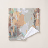 Retro Summer vibes staubige orange,taub,erthy Badhandtuch Set (Waschlappen)