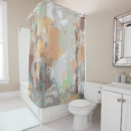 Retro Summer vibes staubige orange,taub,erthy Duschvorhang