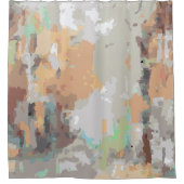 Retro Summer vibes staubige orange,taub,erthy Duschvorhang (Vorderseite)