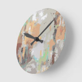 Retro Summer vibes staubige orange,taub,erthy Runde Wanduhr (Winkel)