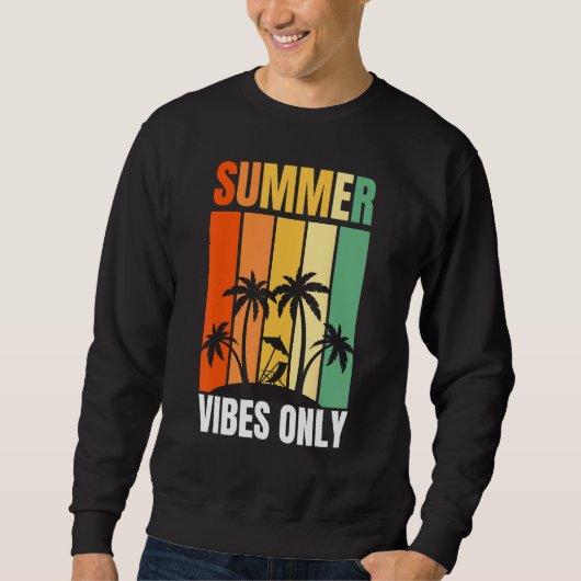 Retro Summer Vibes Vintage Rays Beachy Vibes Sweatshirt (Vorderseite)