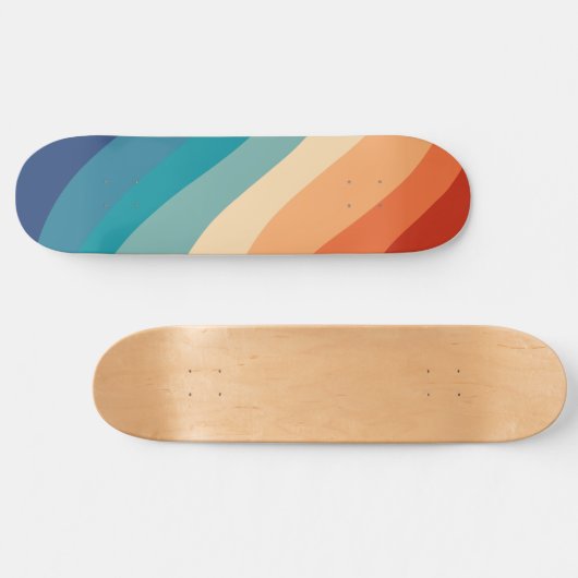Retro Summer Wave #1 Skateboard (Horizontal)