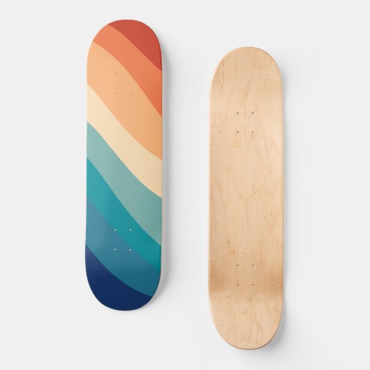 Retro Summer Wave #1 Skateboard (Vorderseite)
