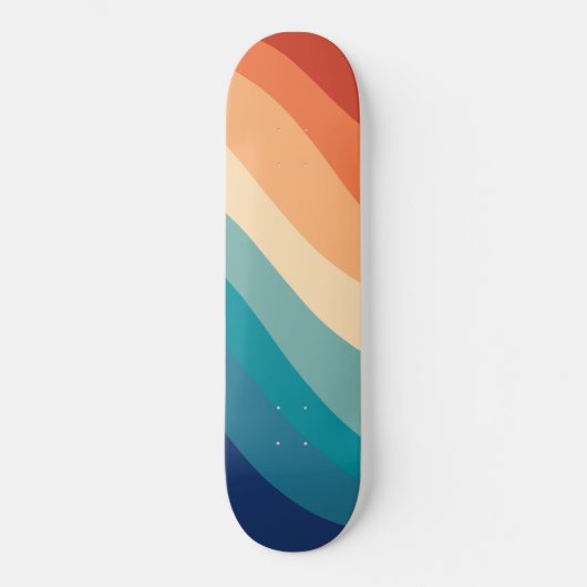 Retro Summer Wave #1 Skateboard (Vorderseite)
