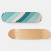 Retro Summer Wave #5 #minimal #decor #art Skateboard (Horizontal)