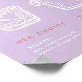 Retro Summer | Zeichen für lila orangefarbene Sign Poster (Ecke)