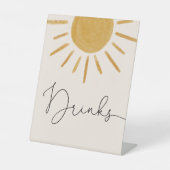 Retro Sun Baby Duschtränke Sockelschild (Vorderseite)