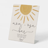 Retro Sun Baby Shower Mama-osa-Bar Sockelschild (Vorderseite)