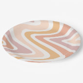 Retro Sun Birthday Party Teller (Schrägansicht)