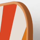 Retro Sun Burst Sonnenuntergang Orange Gelb Rosa Pickleball Schläger (Linke Seite)