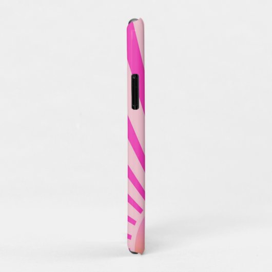 Retro Sun Burst Sunset Sunrise Hot Pink Ombre Case-Mate iPhone Hülle (Hinten/Rechts)