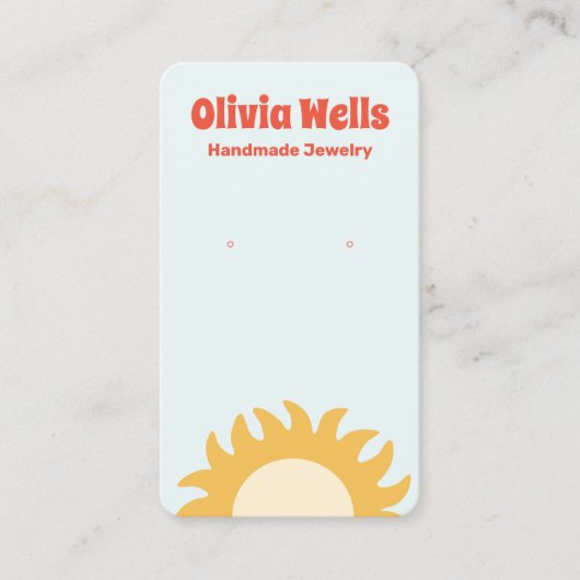 Retro Sun Earring Visitenkarte (Vorderseite)