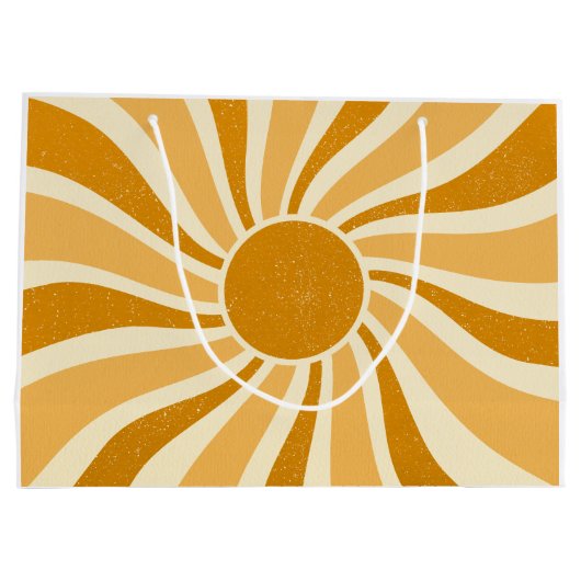 Retro Sun Geschenktasche Große Geschenktüte (Rückseite)