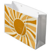 Retro Sun Geschenktasche Große Geschenktüte (Vorderseite Schrägansicht)