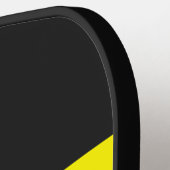 Retro Sun leuchtet über Streifen mit Namen Pickleball Schläger (Linke Seite)