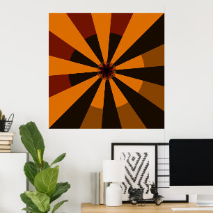 Retro Sun Mid Century Abstrakte Kunst Poster