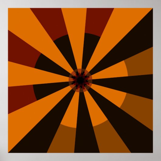 Retro Sun Mid Century Abstrakte Kunst Poster (Vorne)