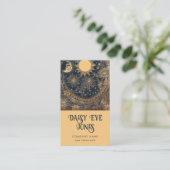 Retro Sun Moon Stars Visitenkarte (Stehend Vorderseite)