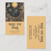 Retro Sun Moon Stars Visitenkarte (Vorne/Hinten)