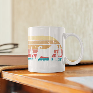 Retro Sun Mops Pet Dog Vintag Grunge Nachricht Kaffeetasse