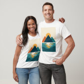 Retro Sun & Mountain Waves T-Shirt - Virale Ästhet (Unisex)