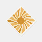 Retro Sun Paper Napkins Serviette (Ecke)