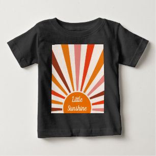 Retro Sun Rays Burset Orange Yellow Red Baby T-shirt