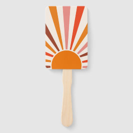 Retro Sun Rays Burset Orange Yellow Red Fächer