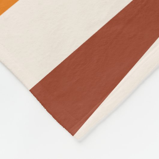 Retro Sun Rays Burset Orange Yellow Red Fleecedecke (Ecke)