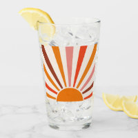 Retro Sun Rays Burset Orange Yellow Red