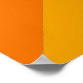 Retro Sun Rays Bursett schwarz orange gelb Poster (Ecke)