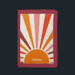 Retro Sun Rays Burst Sunset Orange Mitte Jahrhunde Tri-fold Geldbeutel<br><div class="desc">Die Retro-Sonne brach in warmen Rosa-,  Braun- und Orangetönen aus. Retro moderne orangefarbene Sonnenstrahlen,  Morgensonne geometrische abstrakte Kunst.</div>