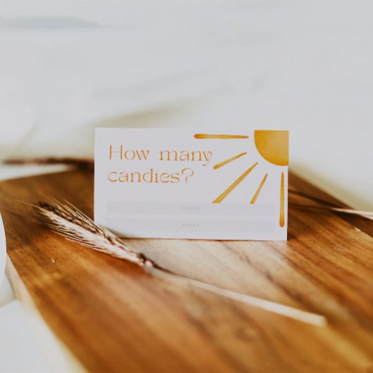 Retro Sun Summer Wie viele Cands Begleitkarte