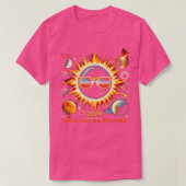 Retro Sun Total Solar Eclipse 8. April 2024 Insges T-Shirt (Design vorne)