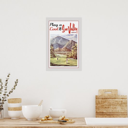 Retro Sun Valley Golfreisen Poster (Küche)