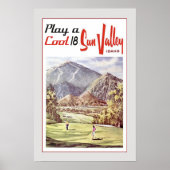 Retro Sun Valley Golfreisen Poster (Vorne)