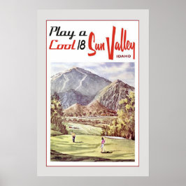 Retro Sun Valley Golfreisen Poster