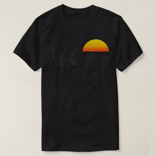 Retro Sun Valley Idaho Berg Sonnenuntergang Winter T-Shirt (Design vorne)