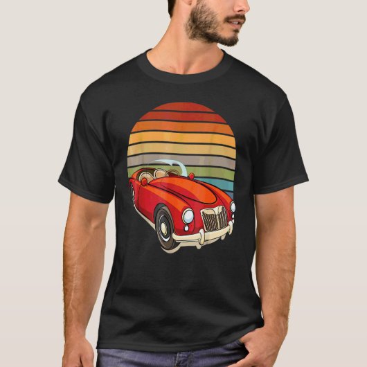 Retro Sun W Tuning & Gaming Oldtimer Autoenthusias T-Shirt (Vorderseite)