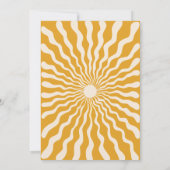 Retro Sun Wave Daisy Brown 30. Geburtstag Einladung (Rückseite)