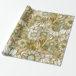 Retro Sunburned Australian Country Garden Geschenkpapier