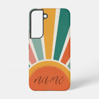 Retro Sunburst 70er Stil Farbenfrohe Handycase Samsung Galaxy Hülle